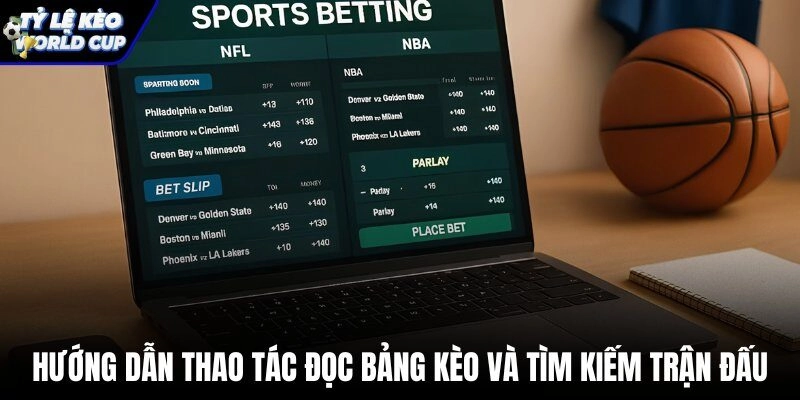Thao tác tra cứu tỷ lệ kèo nhà cái và đọc bảng